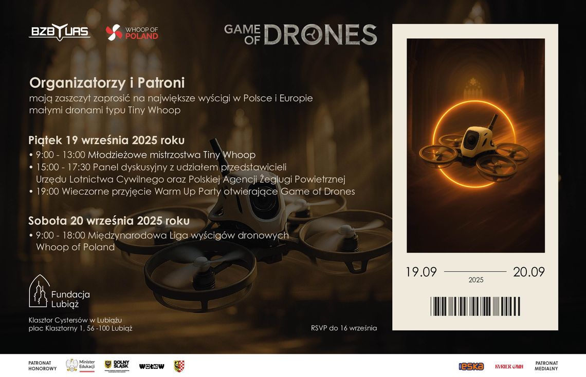 Game of Drones - największe wydarzenie dronów FPV w Polsce i Europie wracają w jeszcze mocniejszej odsłonie!