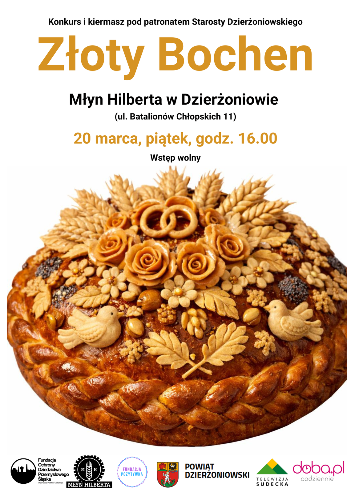 I Powiatowy Konkurs „Złoty Bochen” w Młynie Hilberta już 20 marca