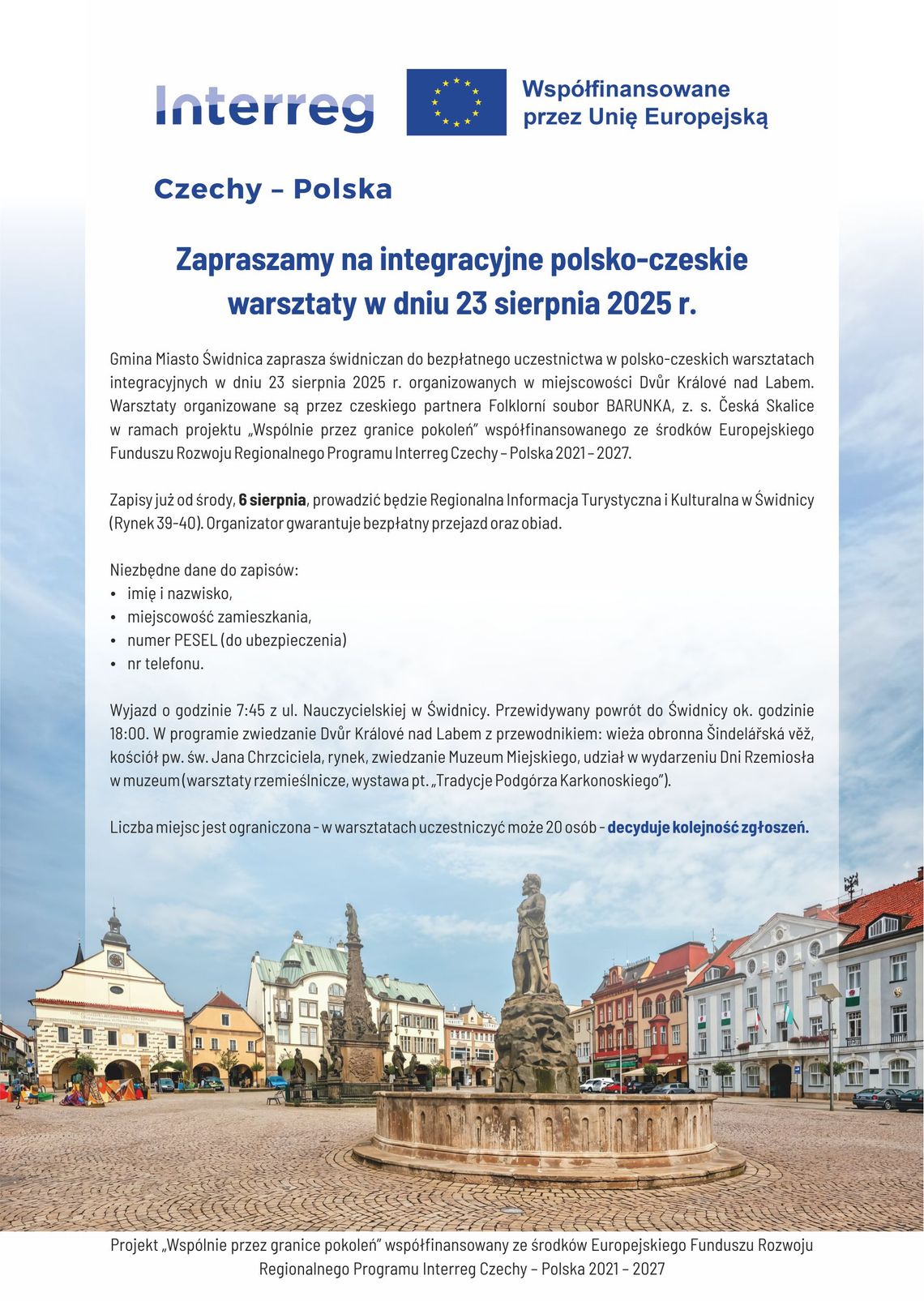 Integracja bez granic – polsko-czeskie warsztaty już 23 sierpnia Integracja bez granic – polsko-czeskie warsztaty już 23 sierpnia