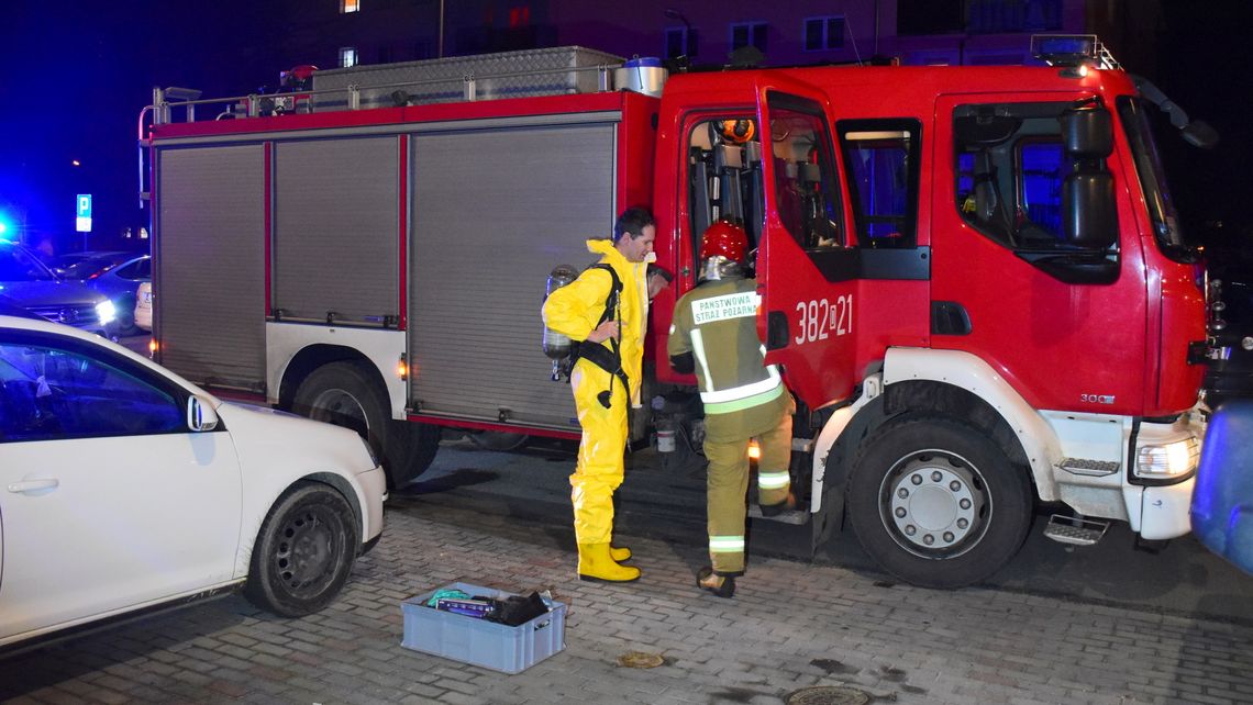 Interwencja grupy chemicznej  do wycieku amoniaku w Bielawie