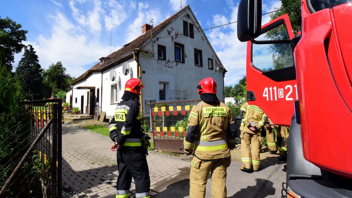 Interwencja straży do wybuchu gazu w Piławie Dolnej