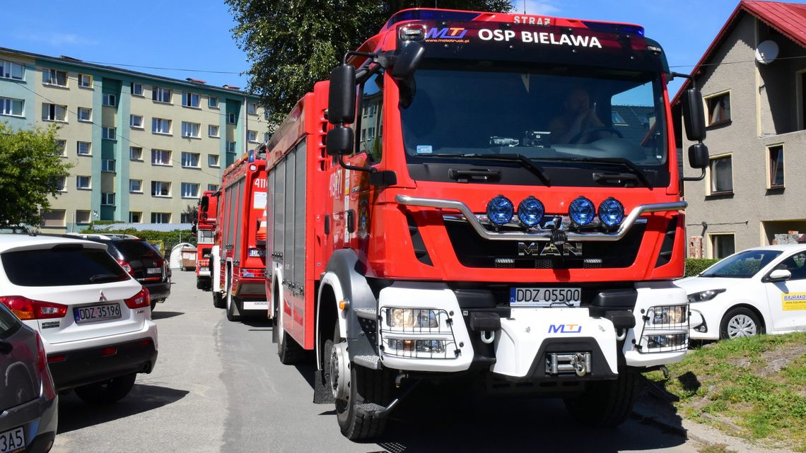 Interwencja straży na osiedlu Włókniarzy w Bielawie