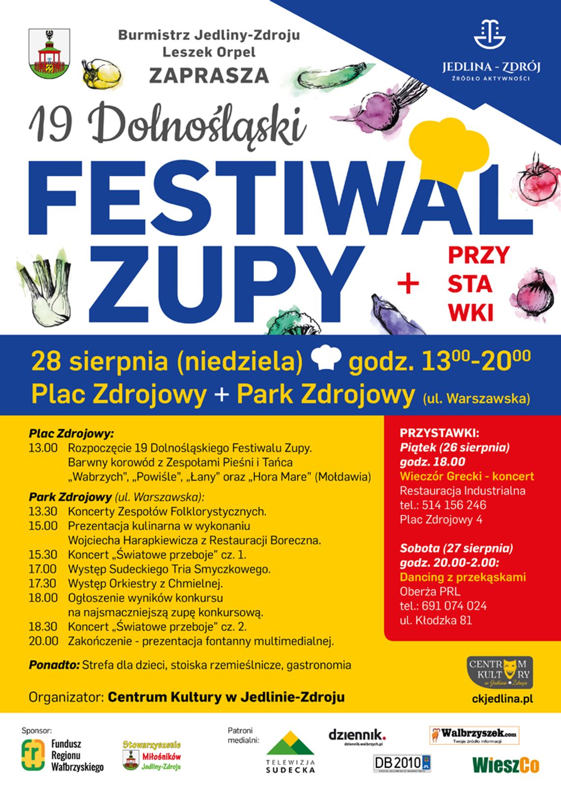 Już 28 sierpnia w Jedlinie-Zdroju odbędzie się Festiwal Zupy