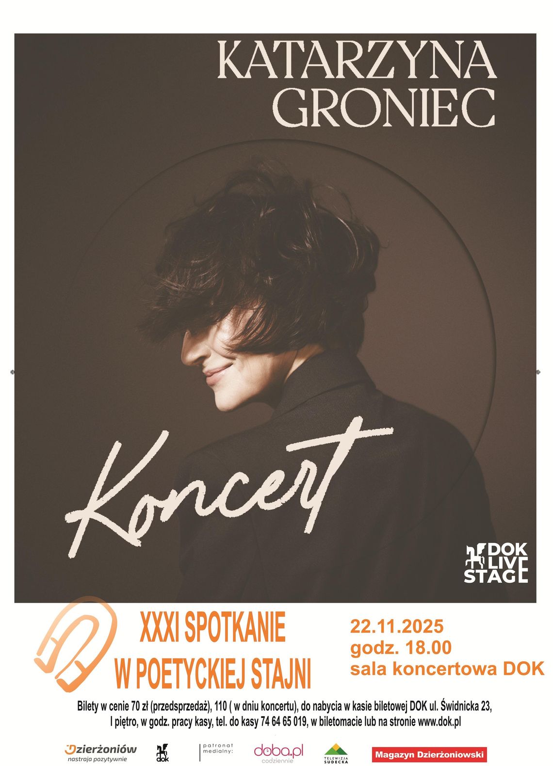 Katarzyna Groniec wystąpi w ramach Poetyckiej Stajni w Dzierżoniowie