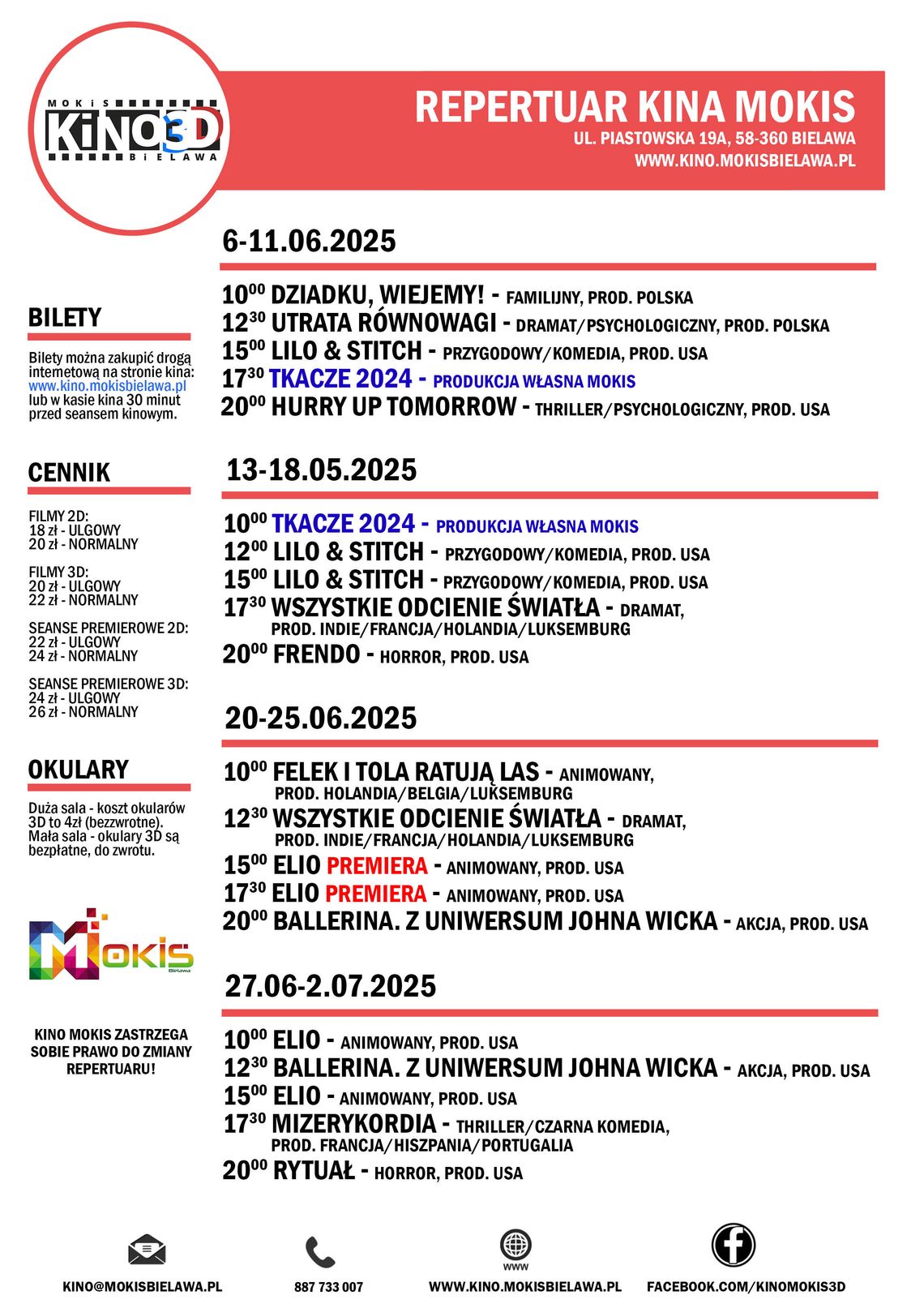 Kino MOKiS w Bielawie zaprasza na seanse