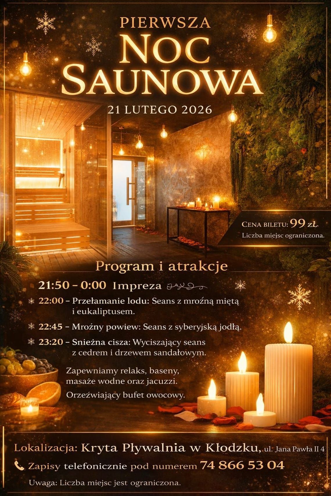 Kłodzko:  Pierwsza Noc Saunowa
