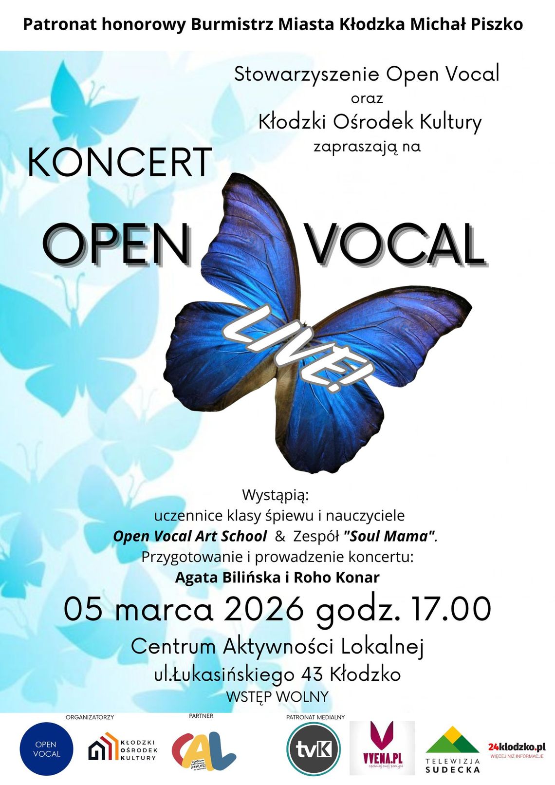 Kłodzko: Zapraszamy na koncert „OPEN VOCAL LIVE!”