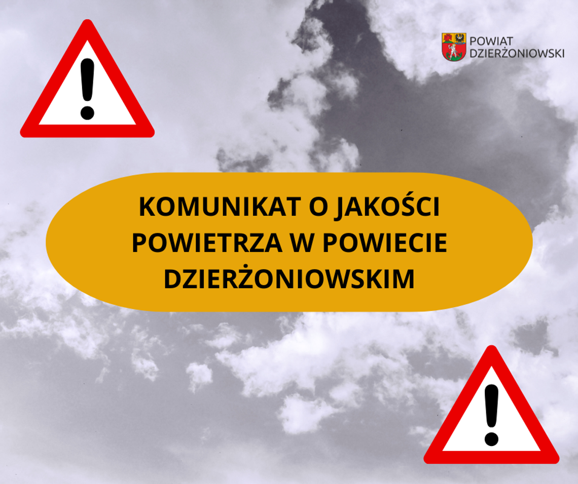 Komunikat o jakości powietrza w powiecie dzierżoniowskim