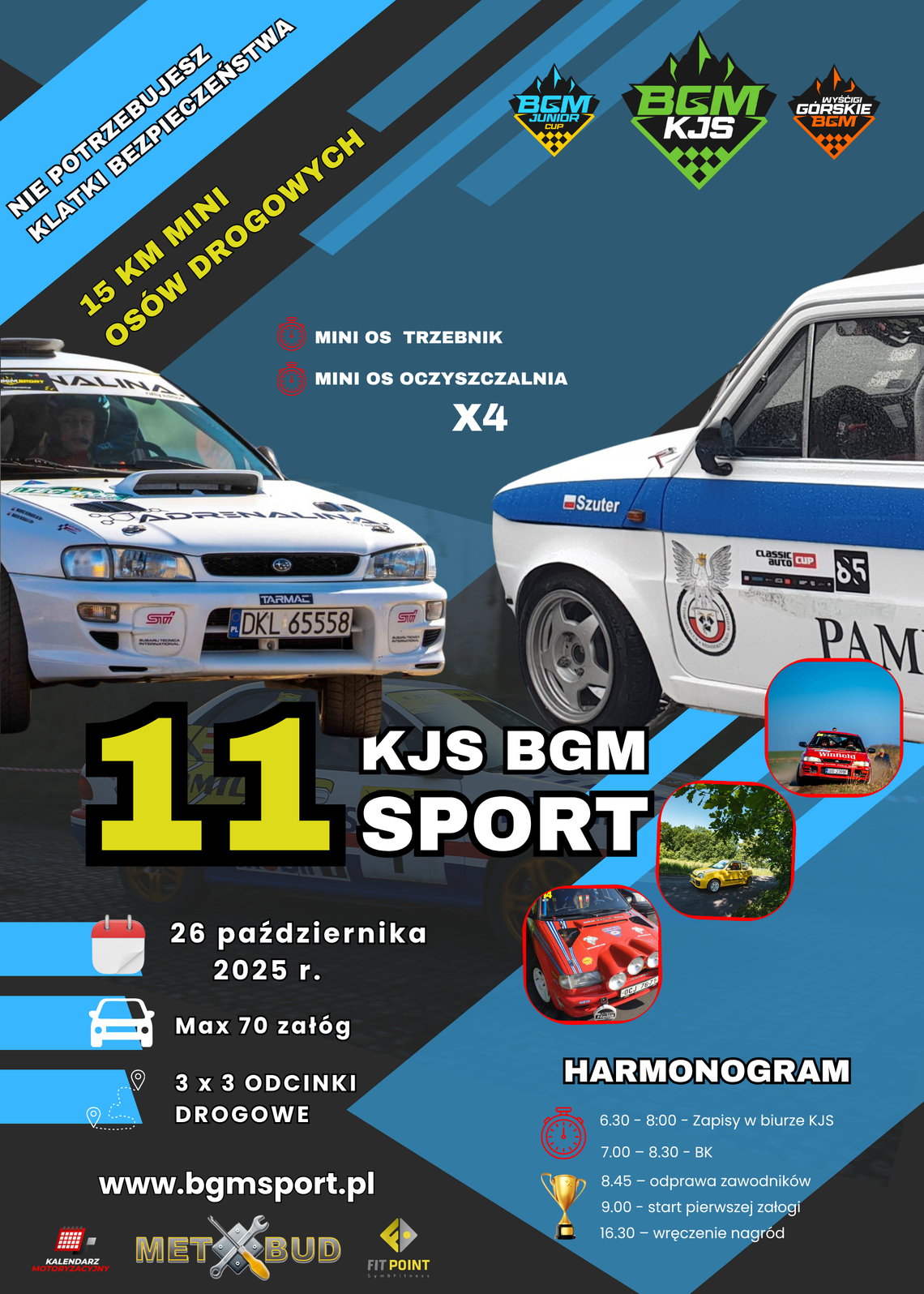 Komunikat organizacyjny - 11 KJS BGM Sport