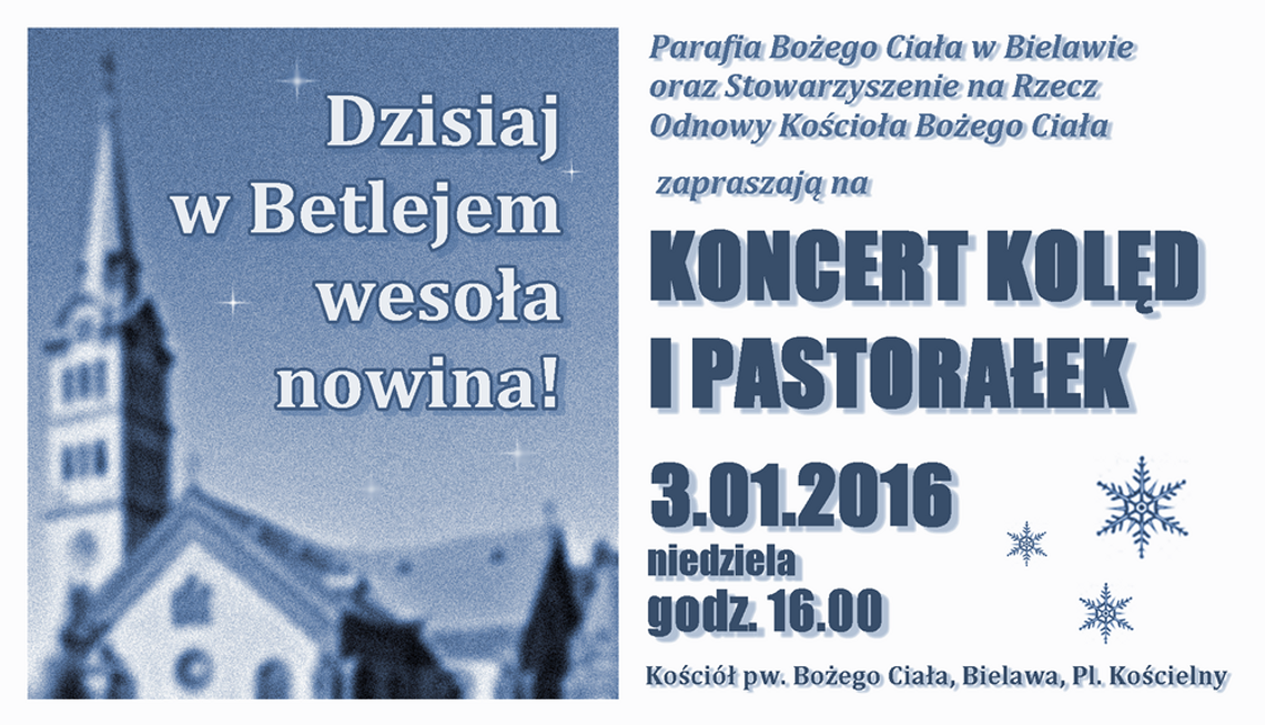 KONCERT KOLĘD I PASTORAŁEK