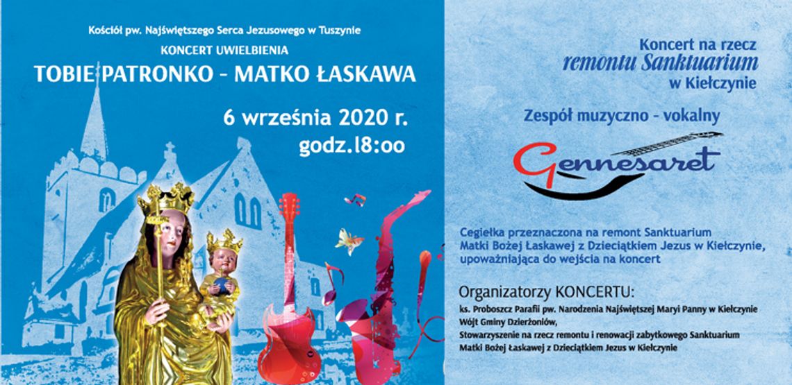 KONCERT NA RZECZ REMONTU SANKTUARIUM W KIEŁCZYNIE 