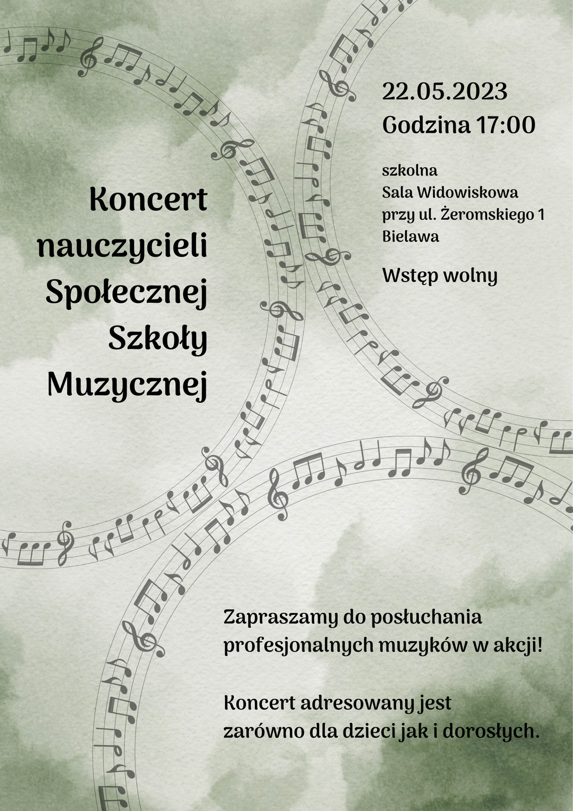 Koncert nauczycieli ze Społecznej Szkoły Muzycznej w Bielawie