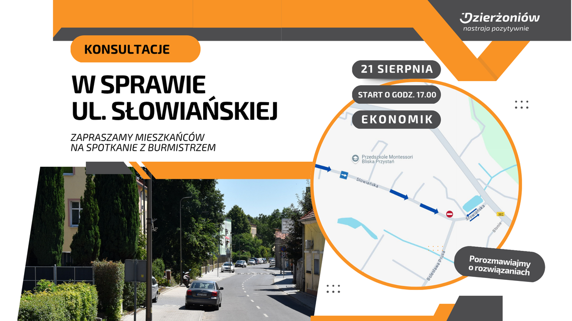 Konsultacje społeczne w Dzierżoniowie w sprawie zmiany organizacji ruchu na ul. Słowiańskiej