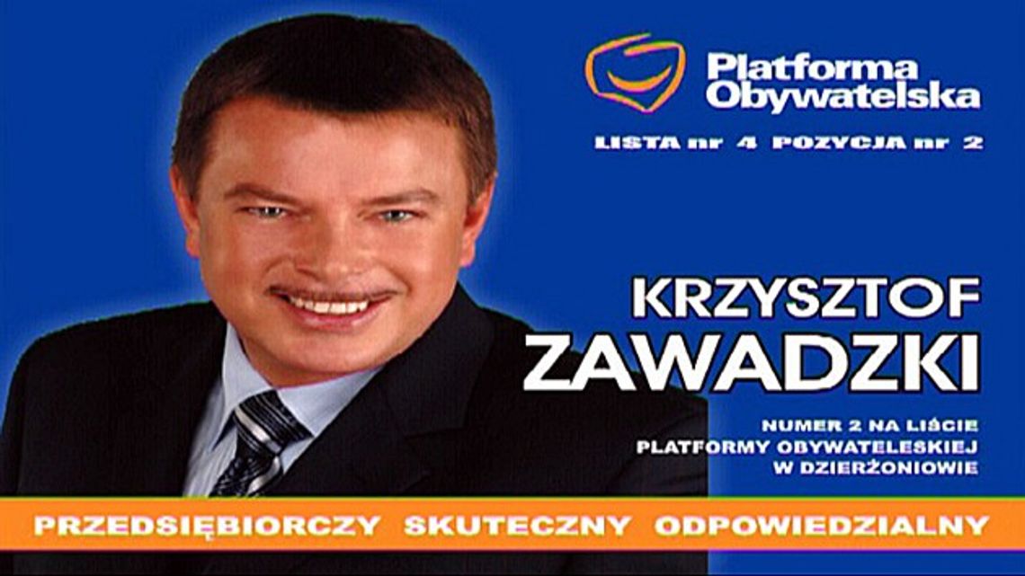 KRZYSZTOF ZAWADZKI TWÓJ KANDYDAT W POW. DZIERŻONIOWSKIM