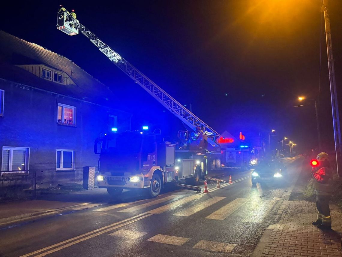 Łagiewniki, interwencja strażaków na Jedności Narodowej