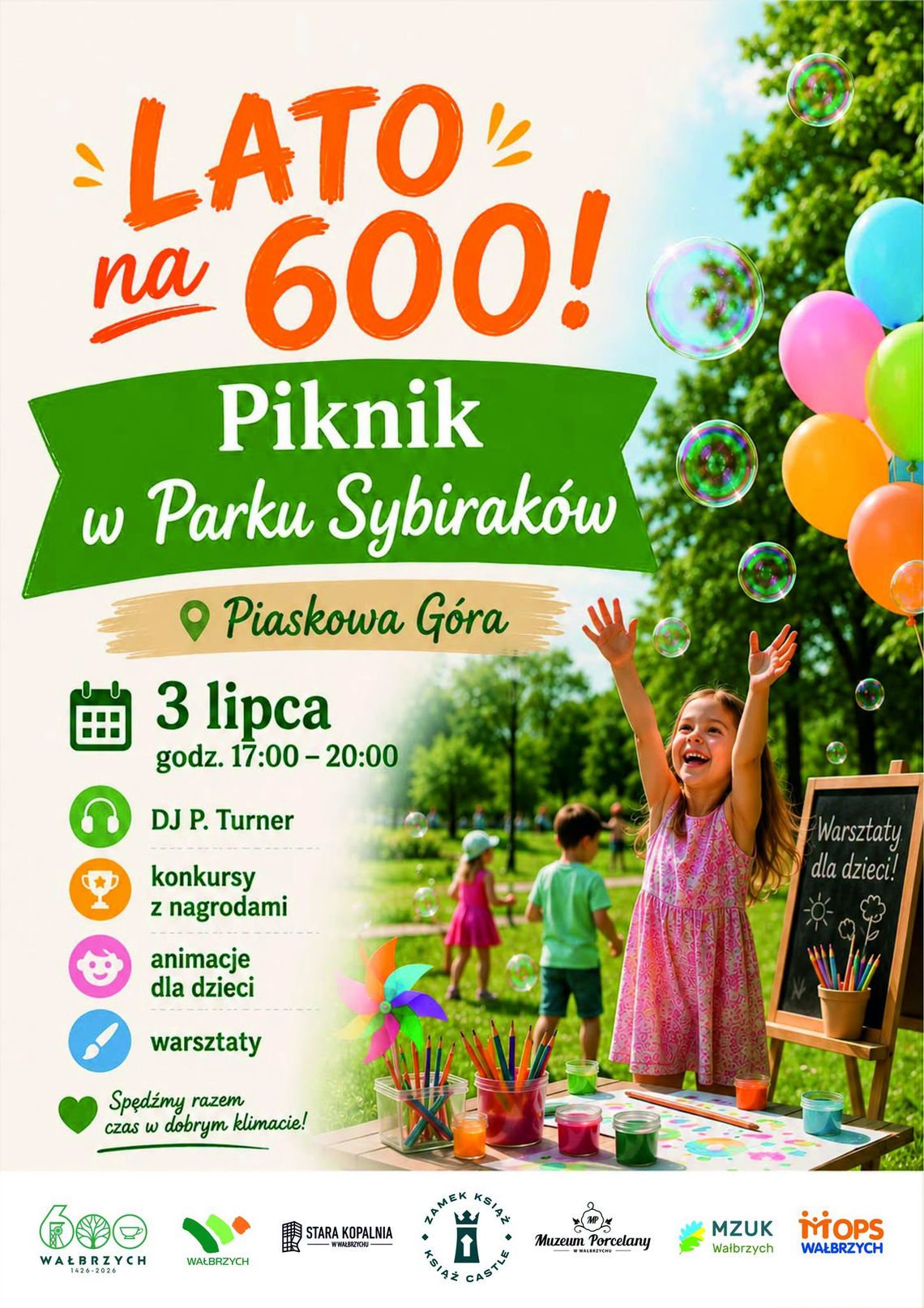 Lato na 600! Piknik w Parku Sybiraków 3 lipca Lato na 600! Piknik w Parku Sybiraków 3 lipca