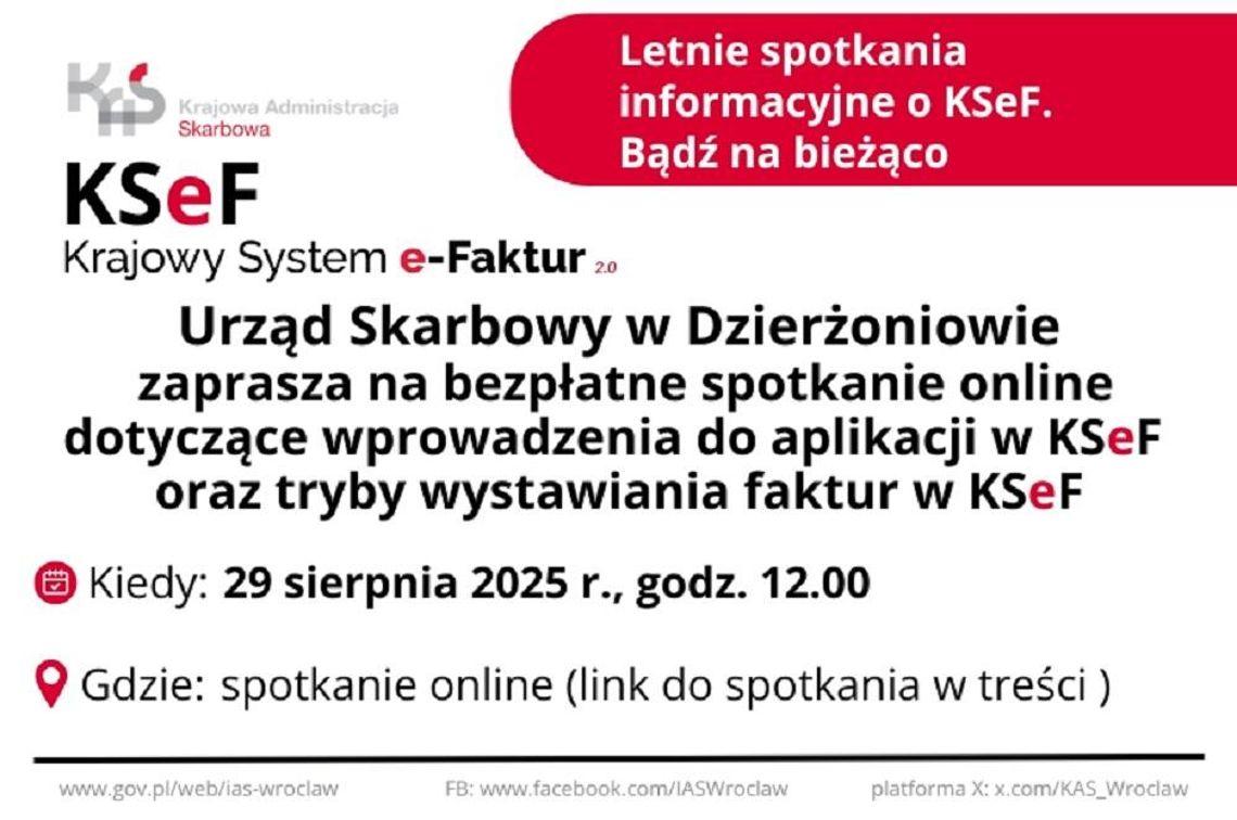 Letnie spotkania informacyjne o KSeF. Bądź na bieżąco