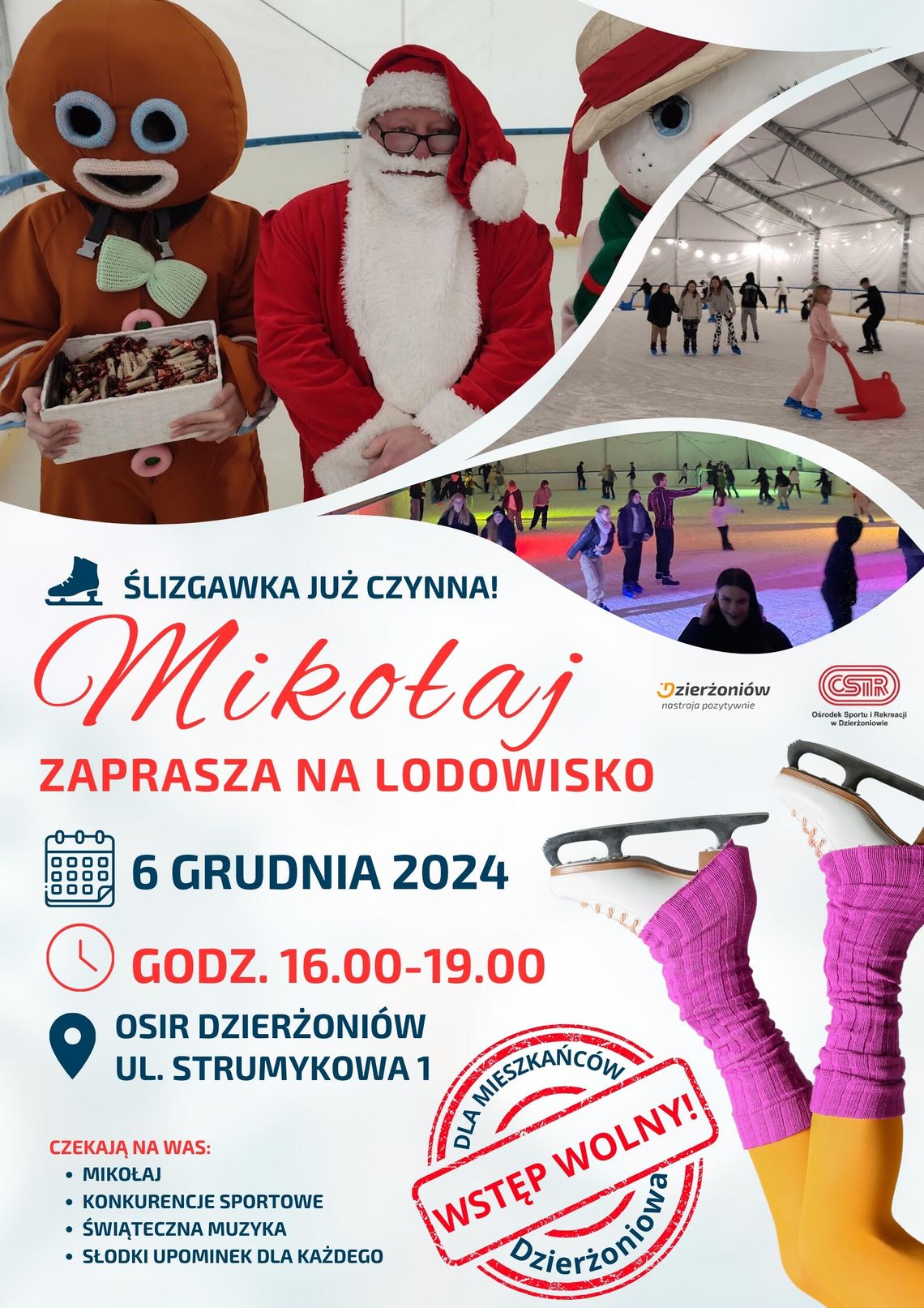 Lodowisko z Mikołajem