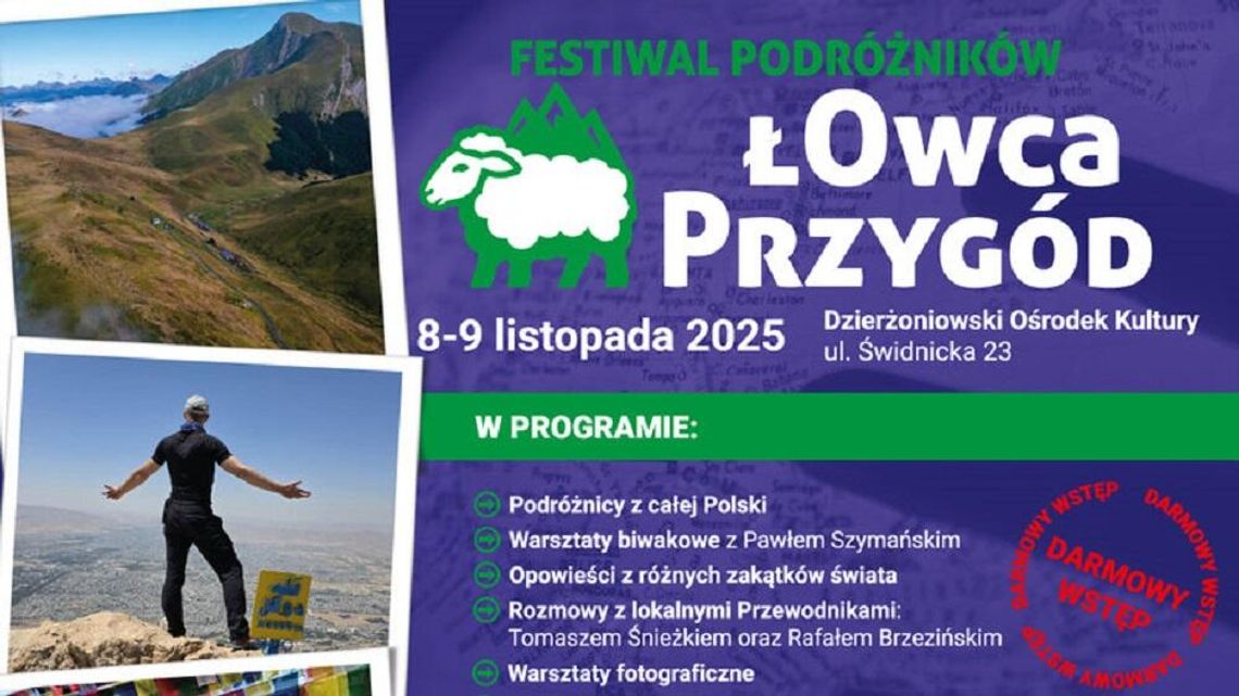 „łOwca Przygód”: Festiwal podróżników w Dzierżoniowie „łOwca Przygód”: Festiwal podróżników w Dzierżoniowie