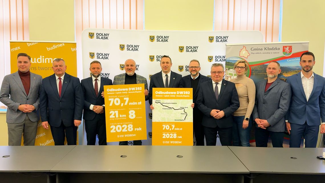 Milionowa odbudowa DW 392 po powodzi: Podpisano umowę na kluczową inwestycję w ziemi kłodzkiej