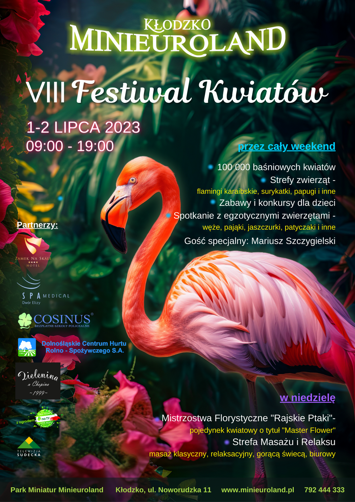 Minieuroland w Kłodzku zaprasza w weekend 1-2 lipca 2023 r. na otwarcie VIII edycji Festiwalu Kwiatów.