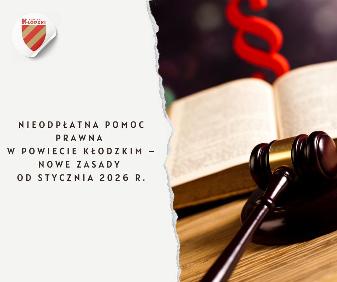 Nieodpłatna pomoc prawna – ważne zmiany od stycznia 2026 r.! Nieodpłatna pomoc prawna – ważne zmiany od stycznia 2026 r.!
