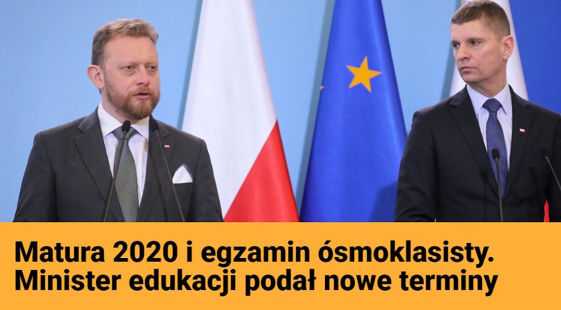 NOWE TERMINY EGZAMINÓW MATURALNYCH I ÓSMOKLASISTÓW