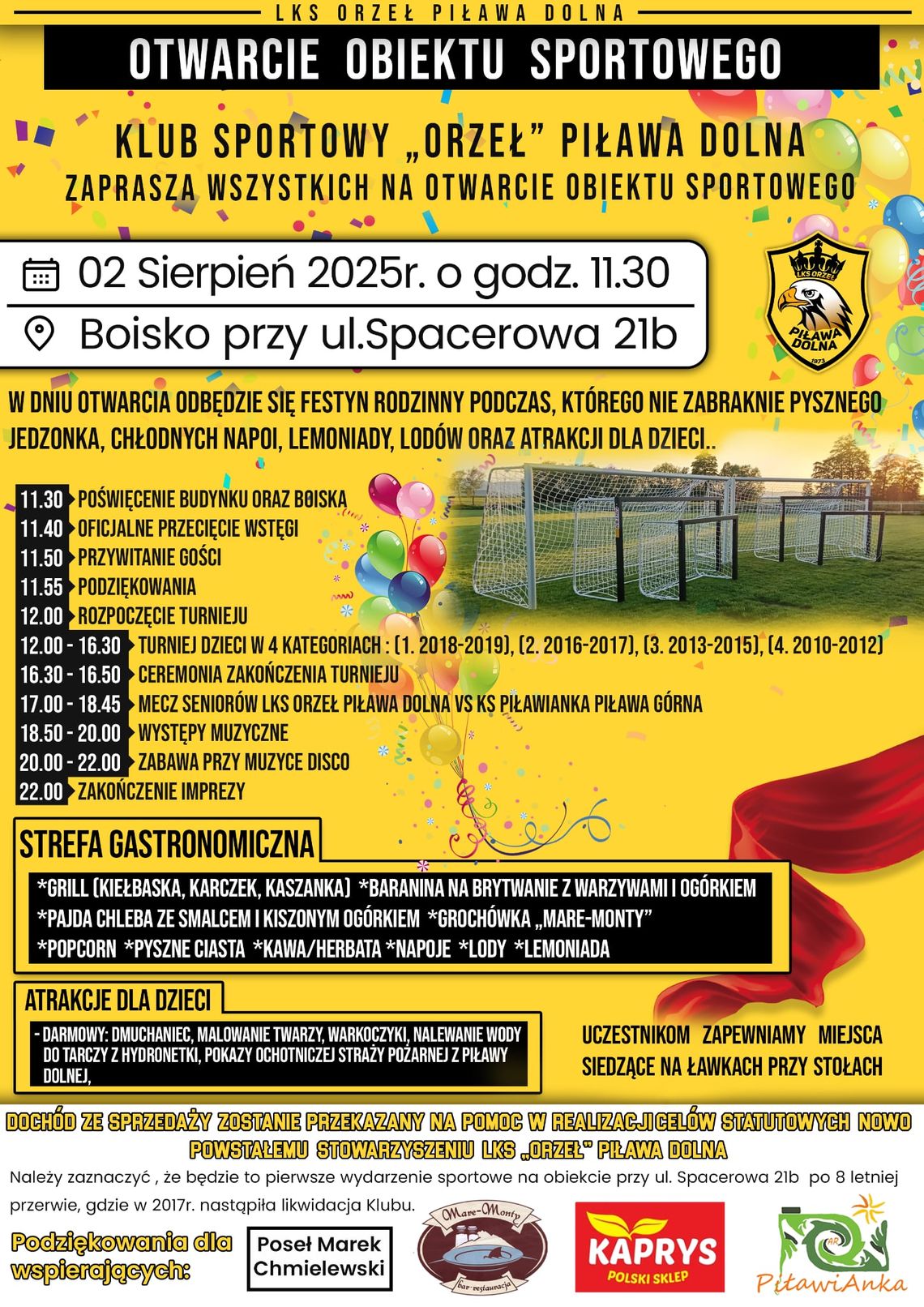 Oficjalne otwarcie boiska