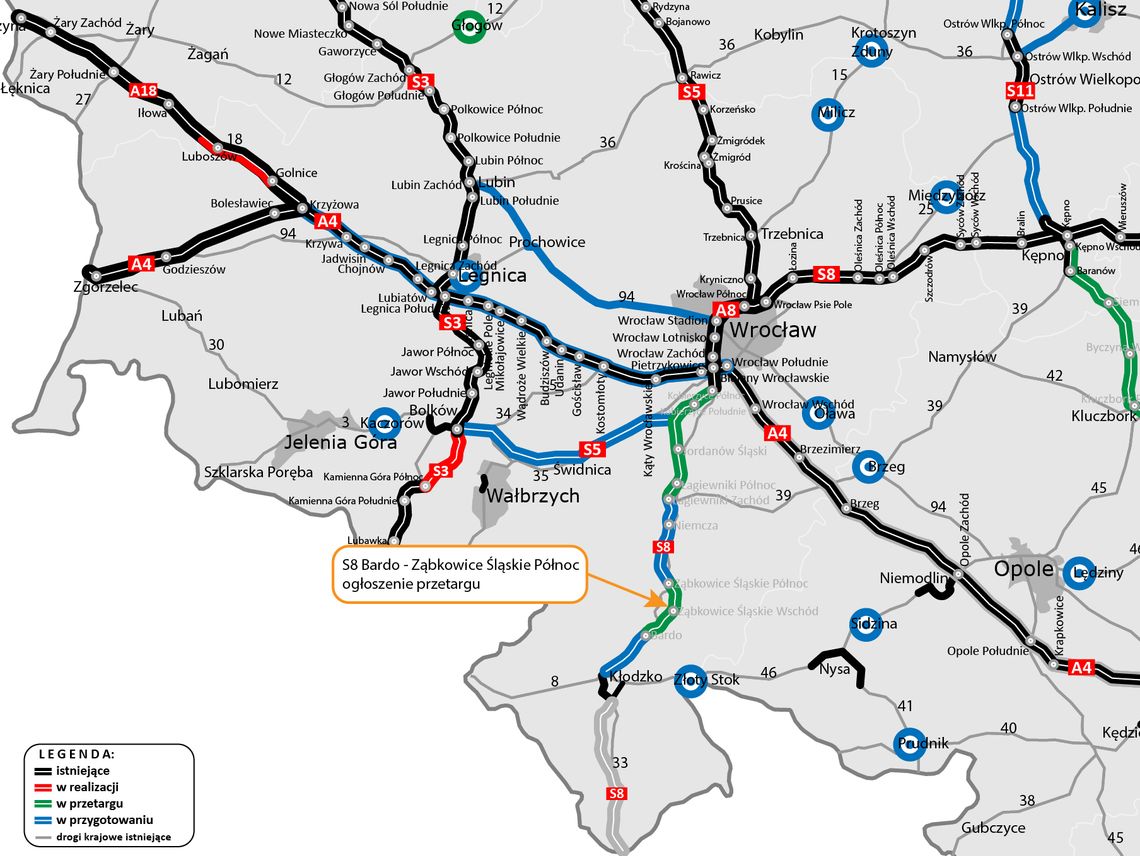 Ogłoszono przetarg na budowę odcinka S8 z Ząbkowic do Barda [wizualizacja]
