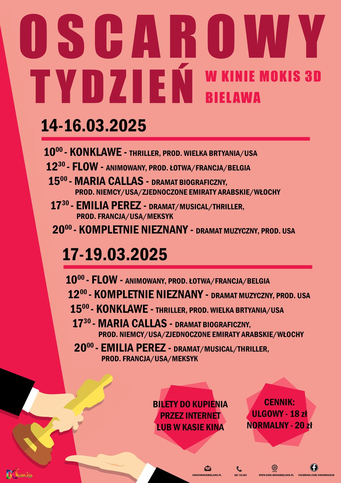 OSKAROWY marzec w Kinie MOKiS w Bielawie