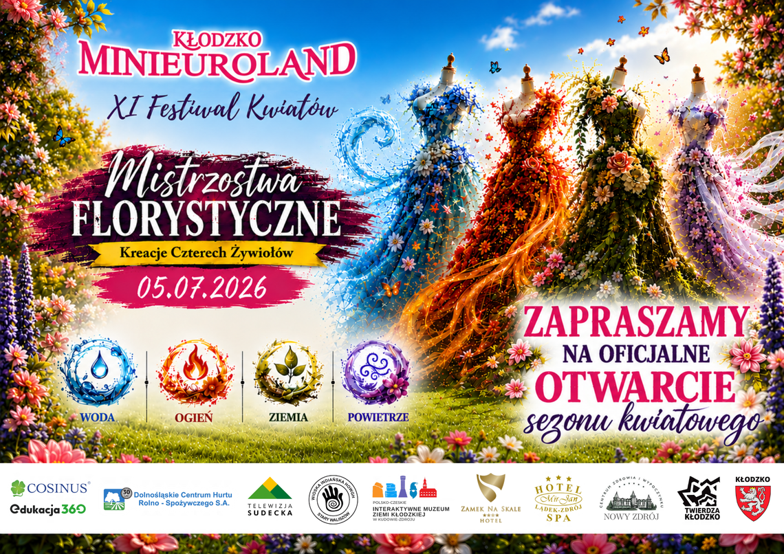 Otwarcie XI edycji Festiwalu Kwiatów w Minieurolandzie. Kwiatowy pojedynek czterech żywiołów