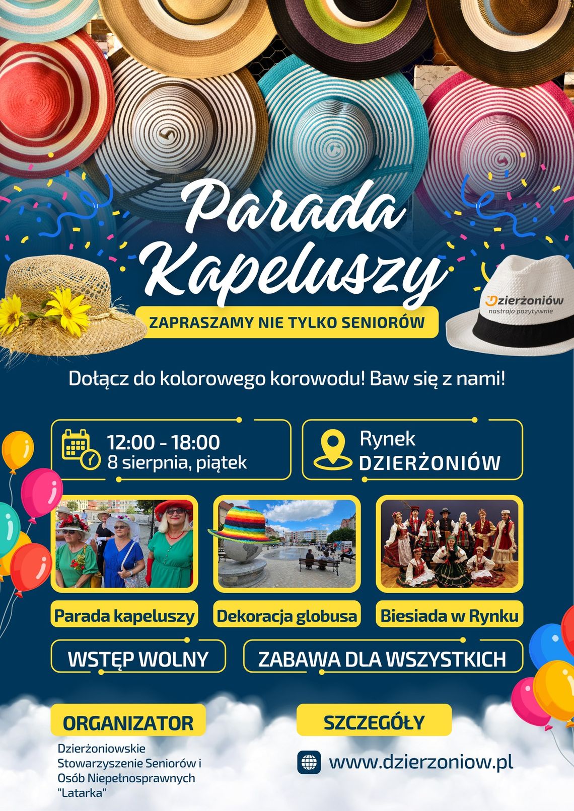 Parada Kapeluszy w Dzierżoniowie – zapraszamy na kolorowy spacer i świetną zabawę!