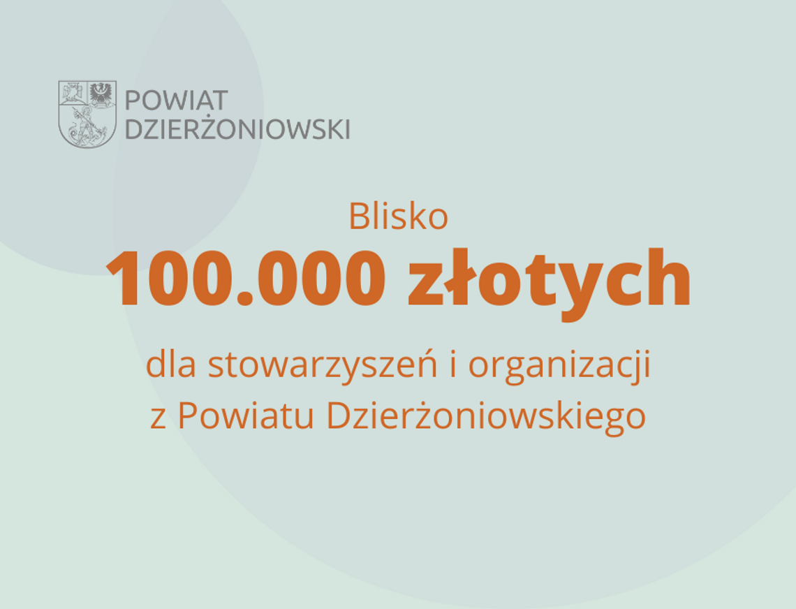 Pieniądze dla stowarzyszeń i organizacji z Powiatu Dzierżoniowskiego