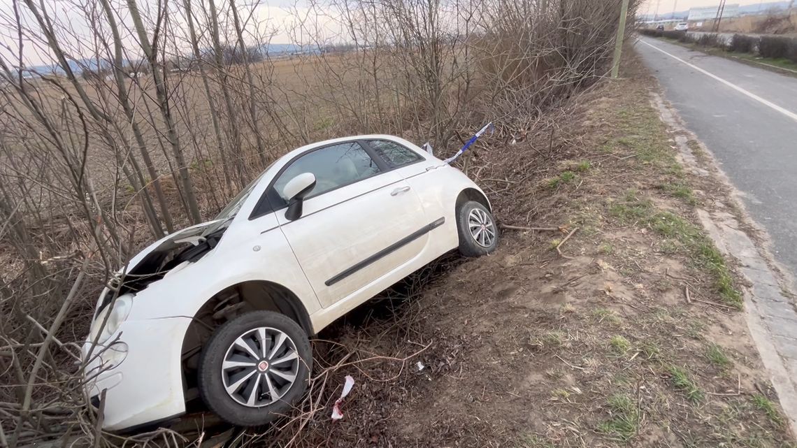 Pieszyce. Fiatem wypadła z drogi