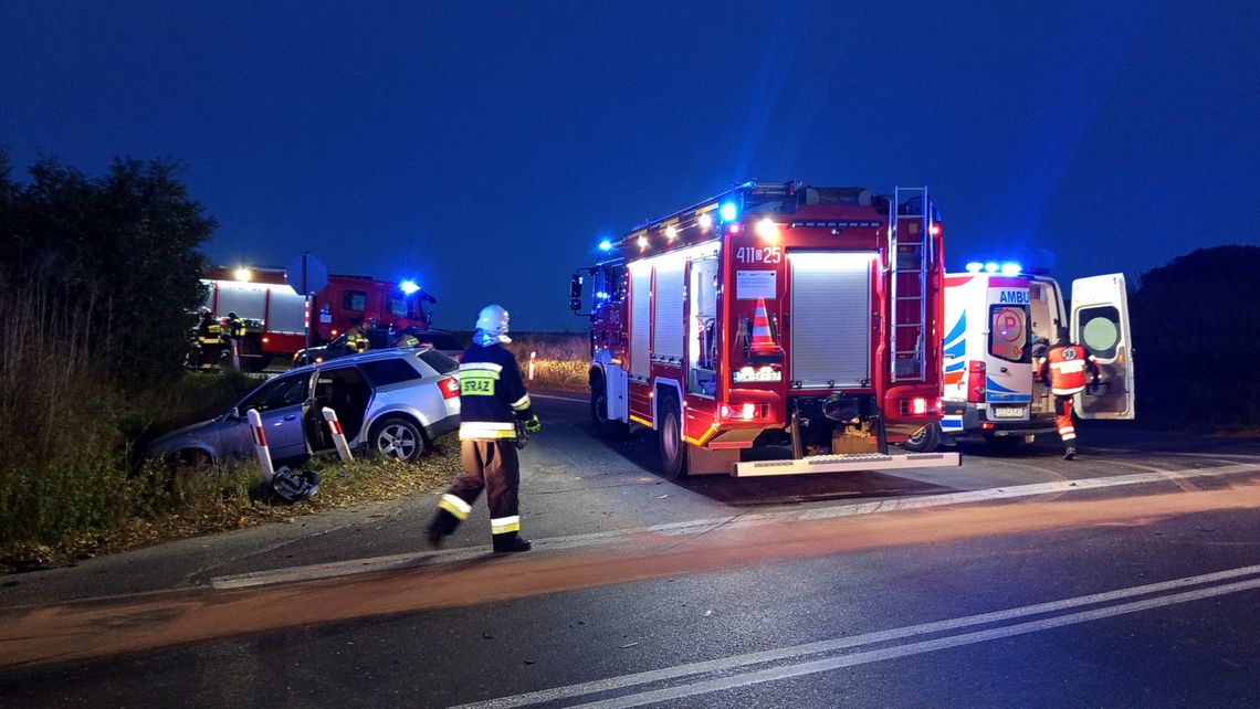 Piława Górna, cztery osoby poszkodowane po zderzeniu Audi z BMW