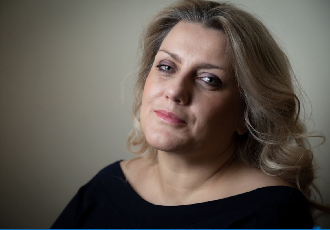 Pisarka Agnieszka Dobkiewicz na festiwalu Autentyczne Historie (edycja Dzierżoniów)