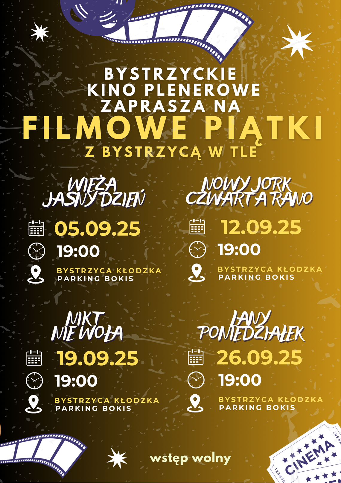 Plenerowe Seanse z Duszą – Odkryj Filmowe Piątki z Bystrzycą Kłodzką!