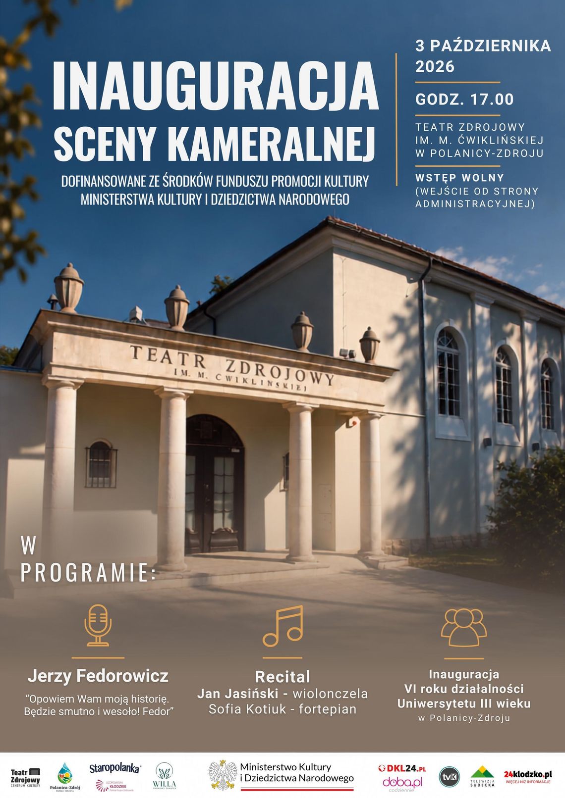 Polanica Zdrój: Inauguracja sceny kameralnej Teatru Zdrojowego Polanica Zdrój: Inauguracja sceny kameralnej Teatru Zdrojowego