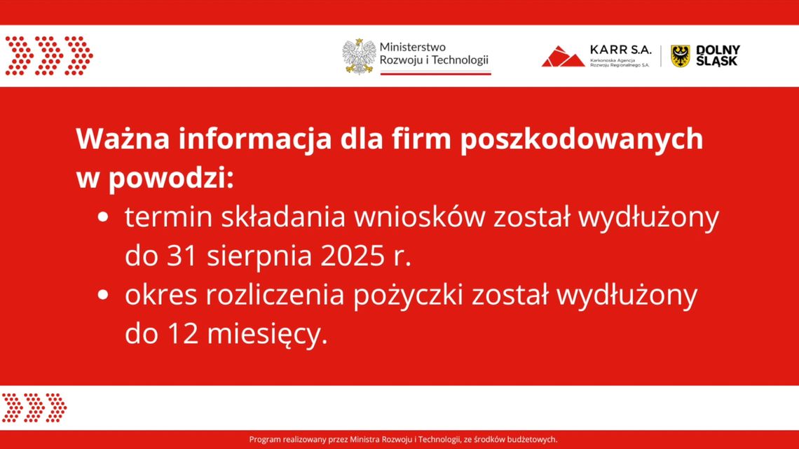 POMOC DLA FIRM DOTKNIĘTYCH POWODZIĄ POMOC DLA FIRM DOTKNIĘTYCH POWODZIĄ