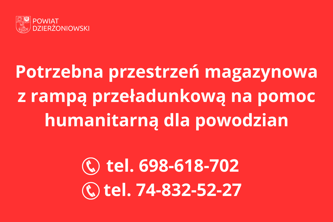 Potrzebna przestrzeń magazynowa