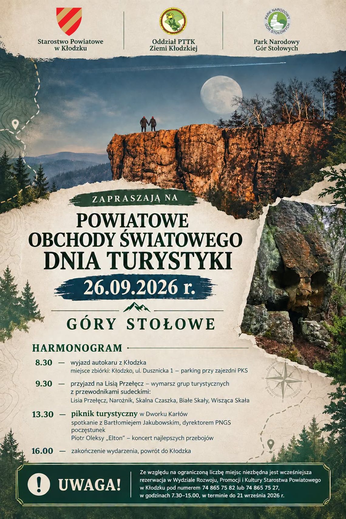 Powiatowe Obchody Światowego Dnia Turystyki w Górach Stołowych! Powiatowe Obchody Światowego Dnia Turystyki w Górach Stołowych!