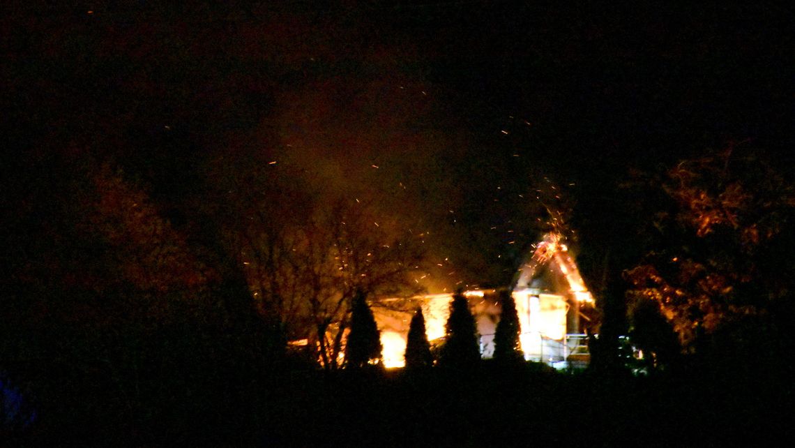 Pożar altanki w Bielawie