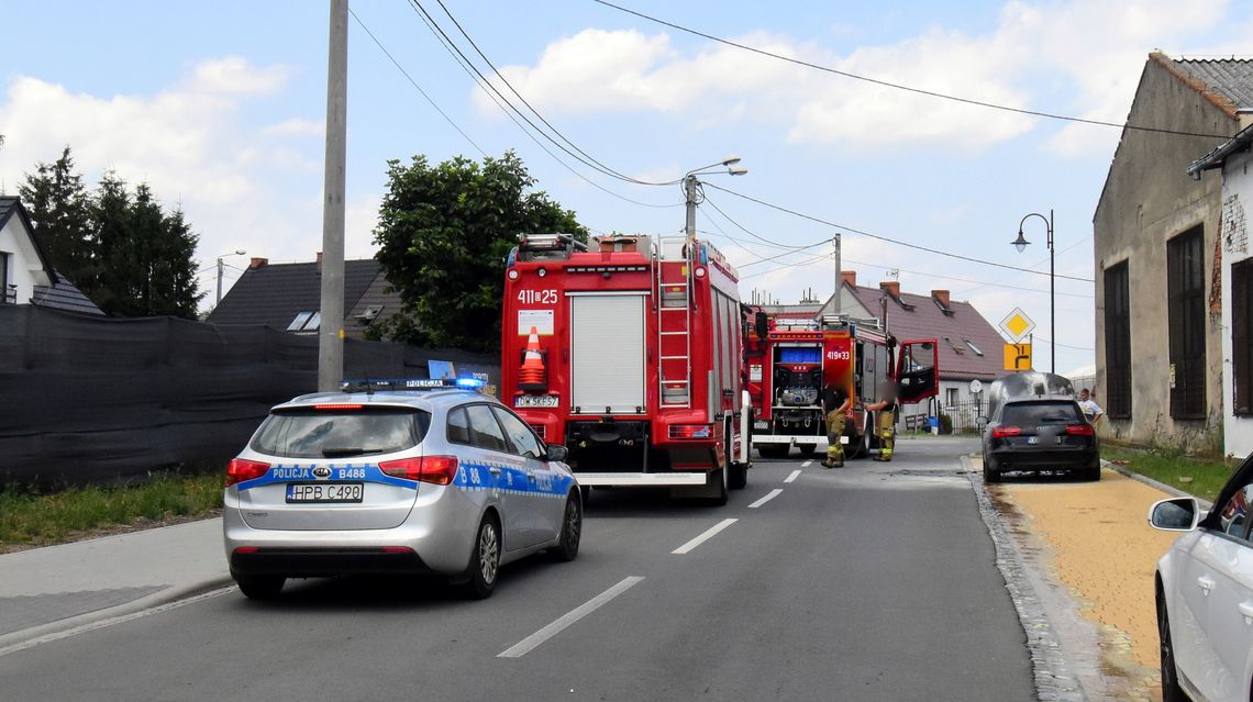 Pożar auta w Łagiewnikach