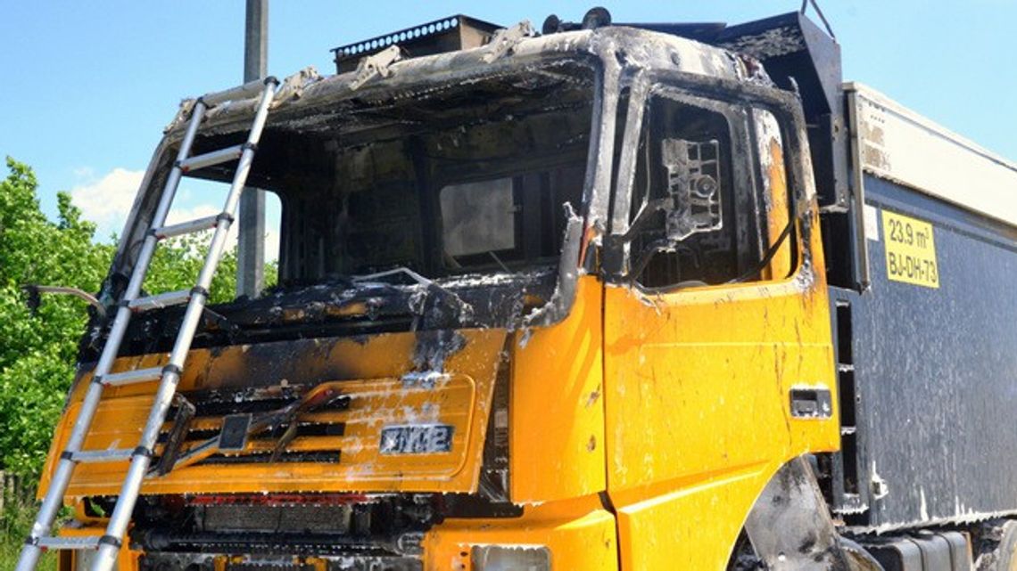 POŻAR CIĘŻARÓWKI POŻAR CIĘŻARÓWKI