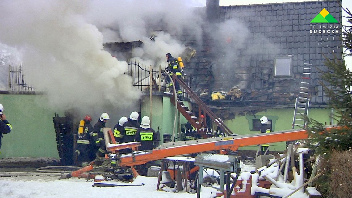POŻAR DOMU W GRODZISZCZU POŻAR DOMU W GRODZISZCZU