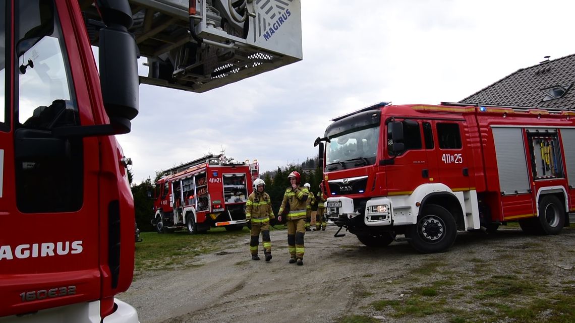 Pożar garażu w domu jednorodzinnym w Bielawie