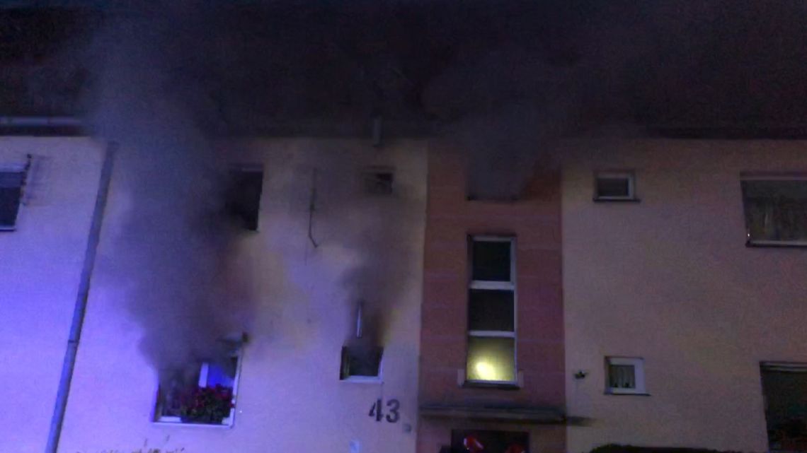 Pożar mieszkania w Bielawie
