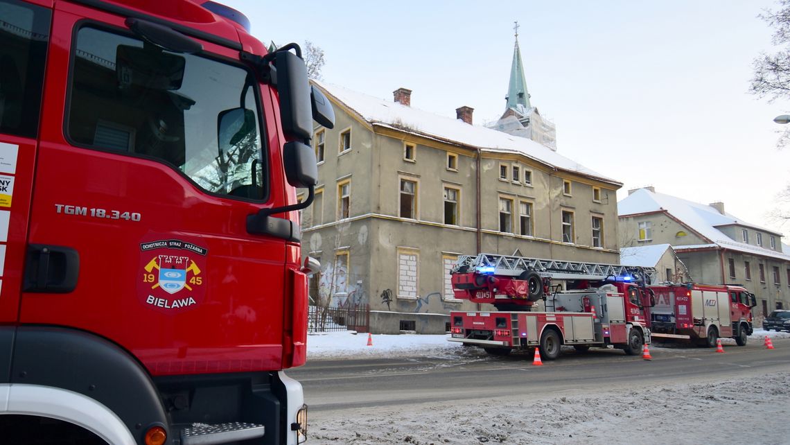 Pożar pustostanu w Bielawie