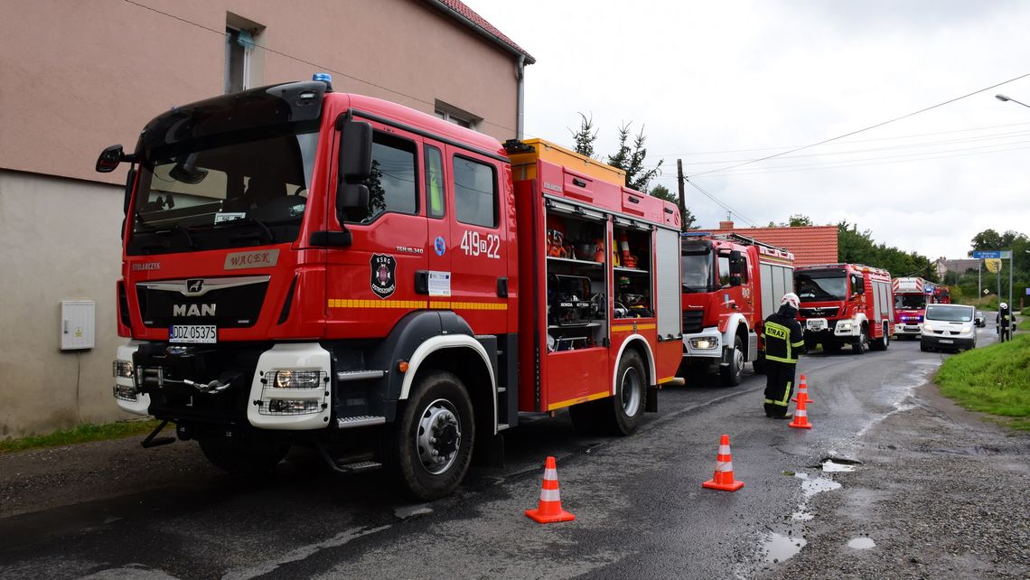 Pożar suszarki bębnowej przyczyną interwencji straży w Ostroszowicach
