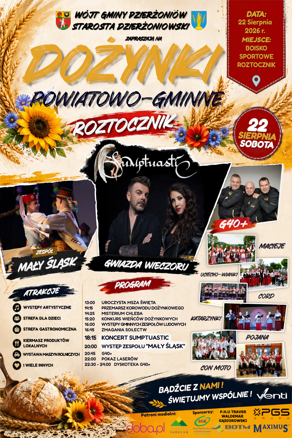 Przed nami Dożynki Powiatowo - Gminne w Roztoczniku Przed nami Dożynki Powiatowo - Gminne w Roztoczniku